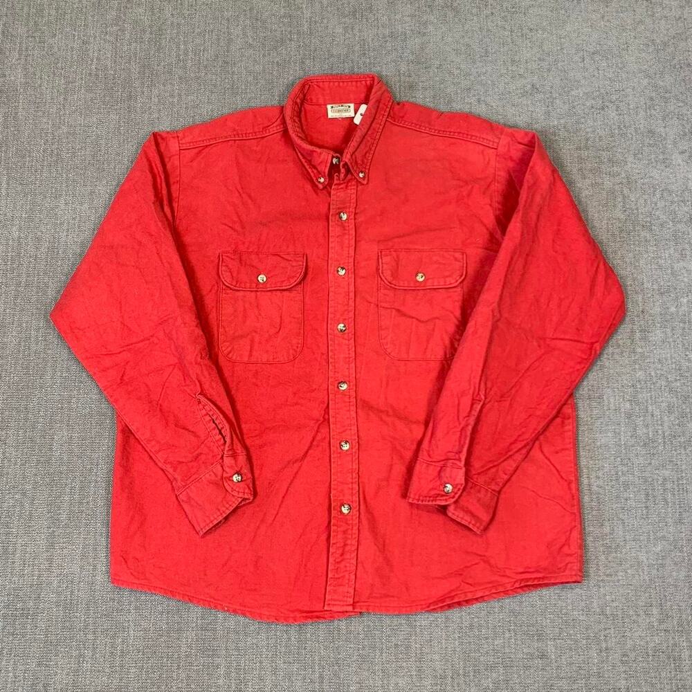Vintage Five Brother button up red flannel shirt